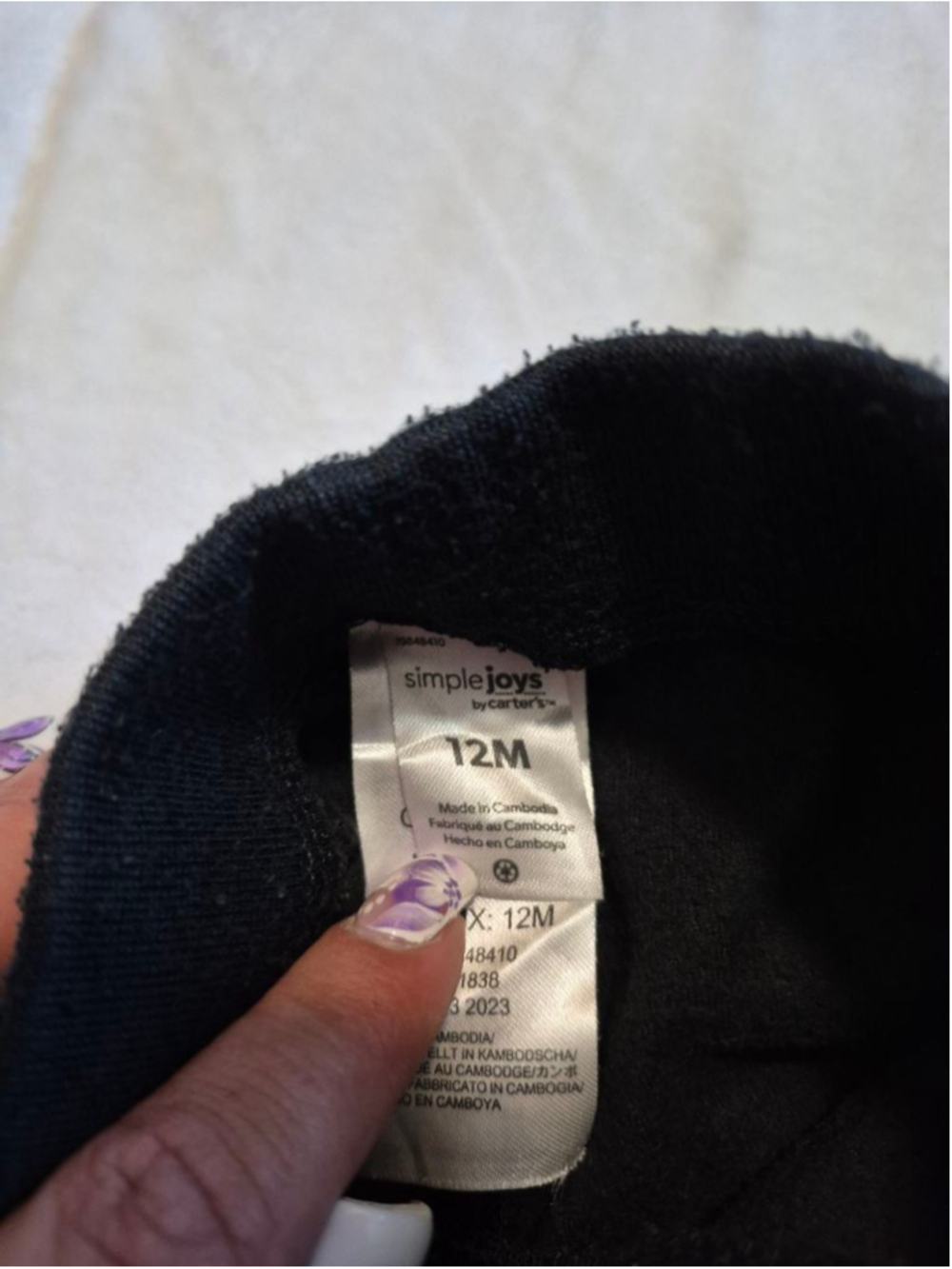 Baby Simple Joys by Carter's Sweatpants & Joggers 12 Months Pink Black - Picture 3 of 8